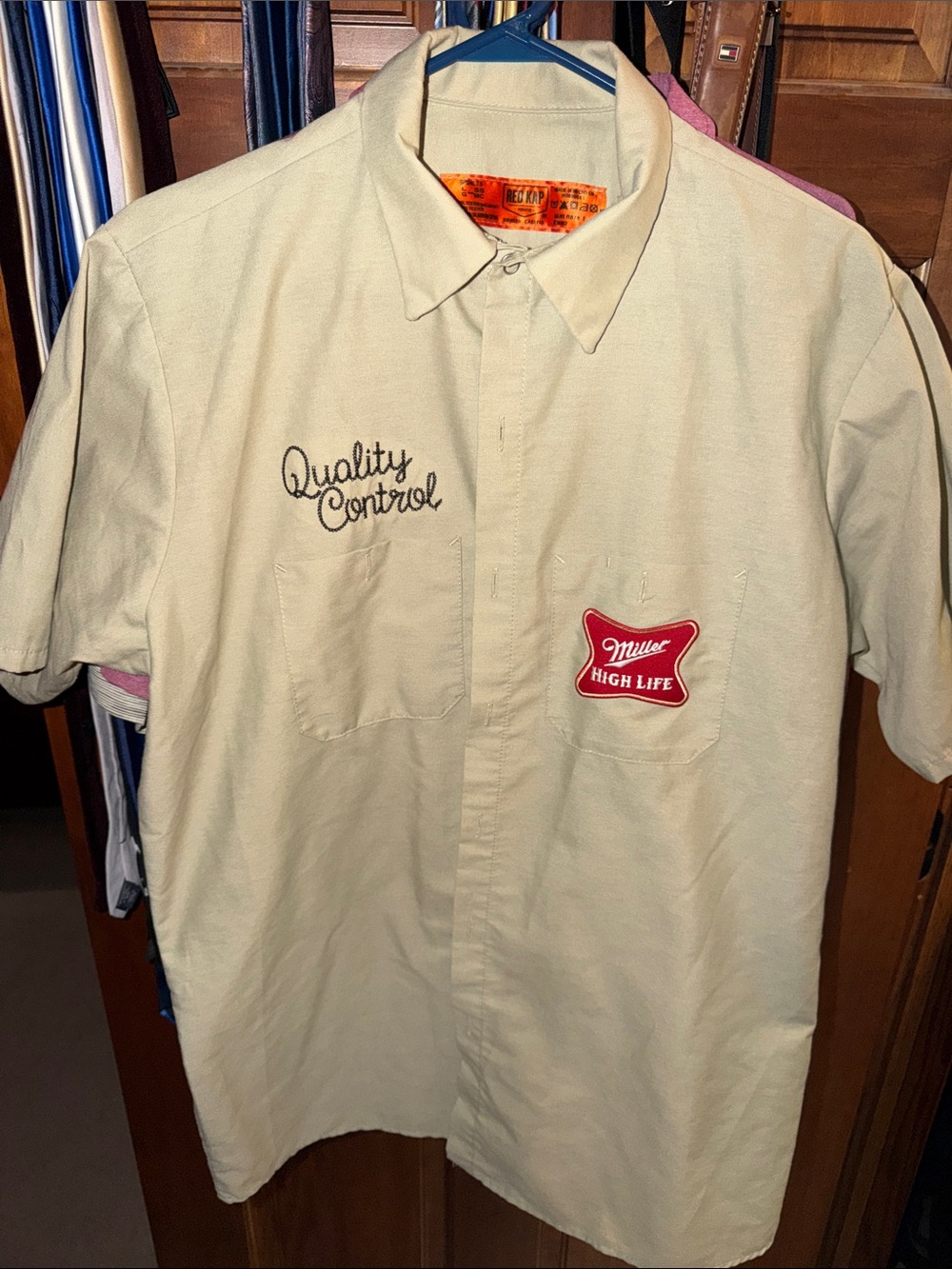 Men’s Quality Control Miller High Life Short-Sleeve Work Shirt